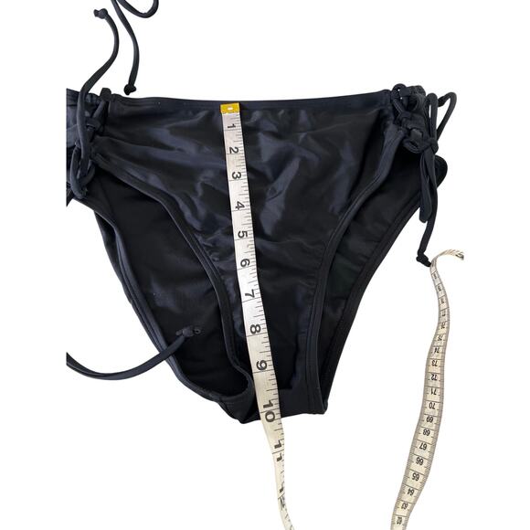 Cupshe Black Bikini Woman Size Small Halter Top Cross back - Picture 11 of 11